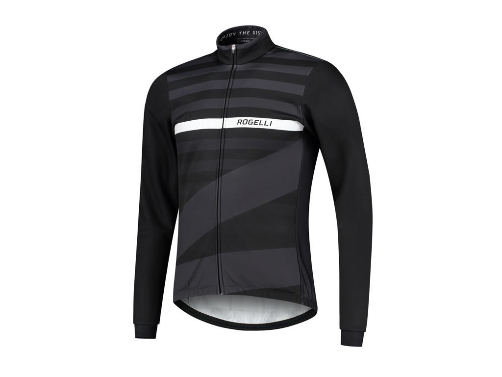 Rogelli Stripe - Vinterjakke - Windtex - Sort hvid - Str. S