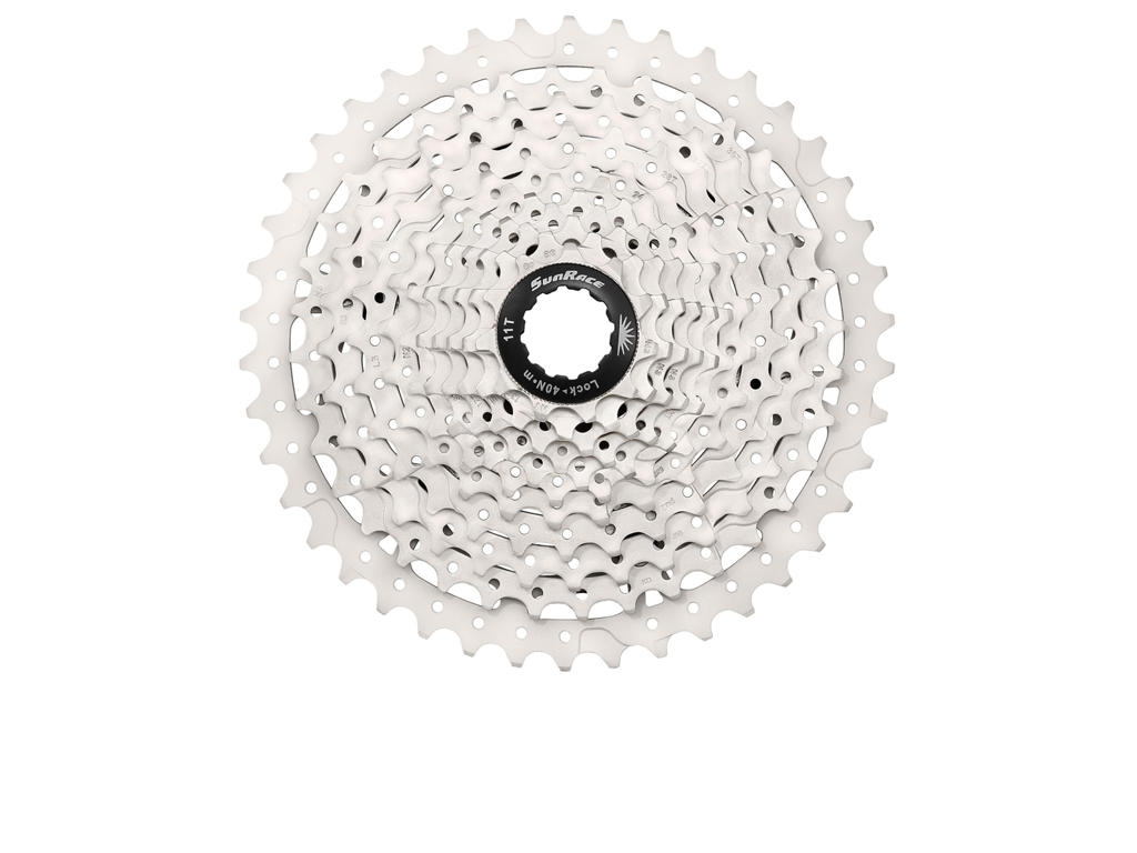 Sunrace CSMS3 - Kassette 10 gear - 11-40 tands - MTB - Til Shimano eller Sram - Metallic