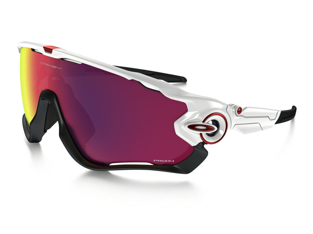 Oakley Jawbreaker - Cykelbrille - Prizm Road - Hvid/Rød/Sort