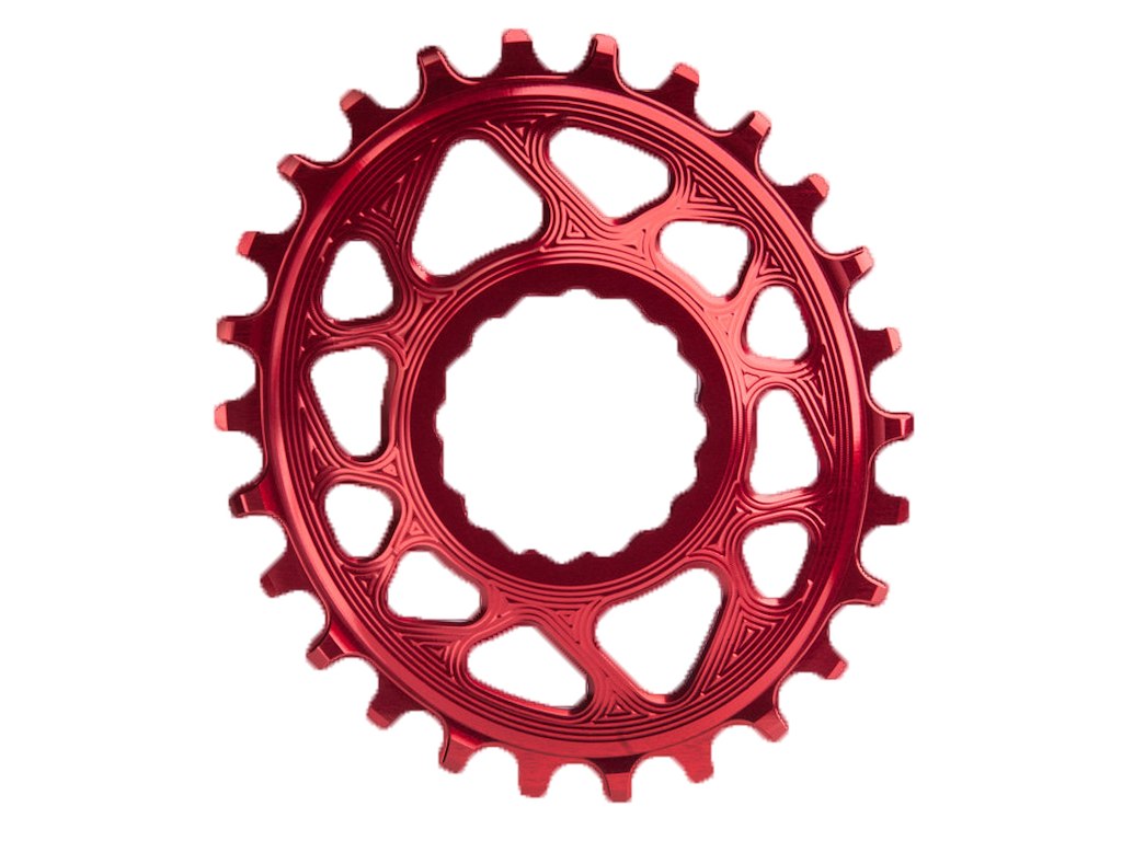 AbsoluteBlack Oval 36T Klinge Direkte Montering (Raceface) Rød 3 mm offset