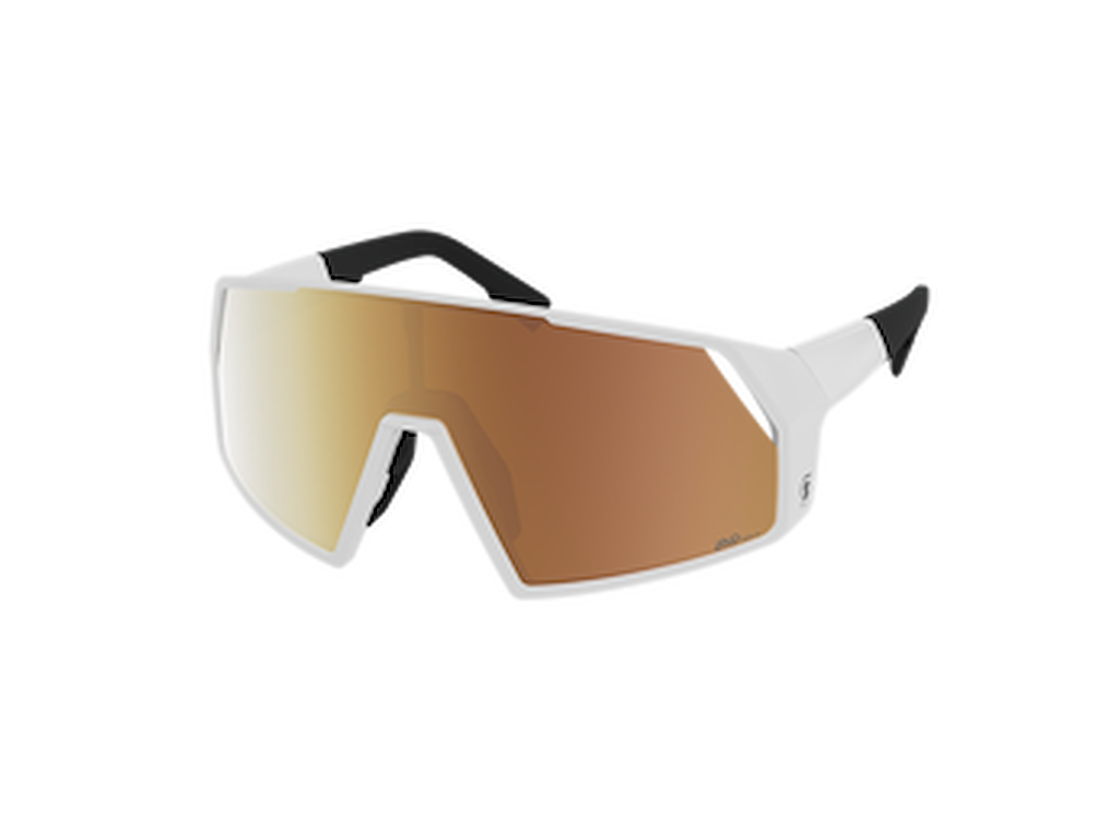 SCOTT Pro Shield LS - Cykelbriller - Hvid/AMP LS Gold Chrome