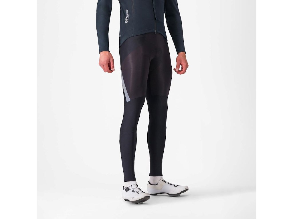 Castelli Sorpasso RoS Bibtights - Cykelbukser m/pude - Sort/Silver Refleks - Herre - L
