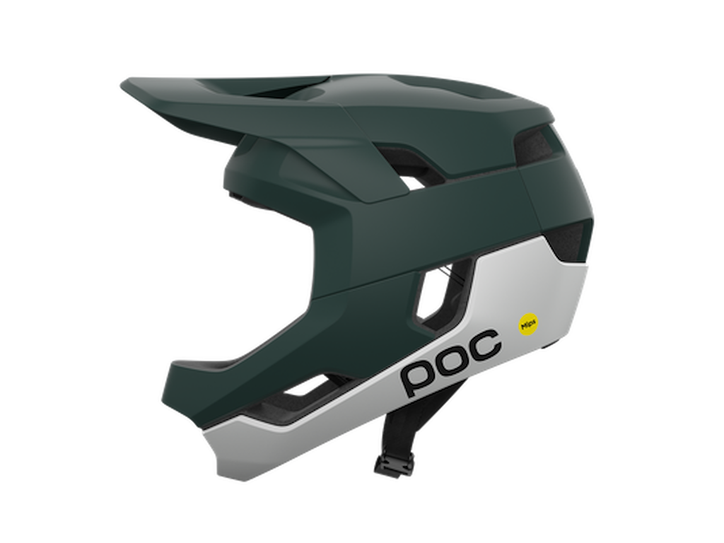 POC Otocon Race MIps Fullfacehjelm - Pargasite Green Matt/Hydrogen White Matt - Str. 51-54 cm
