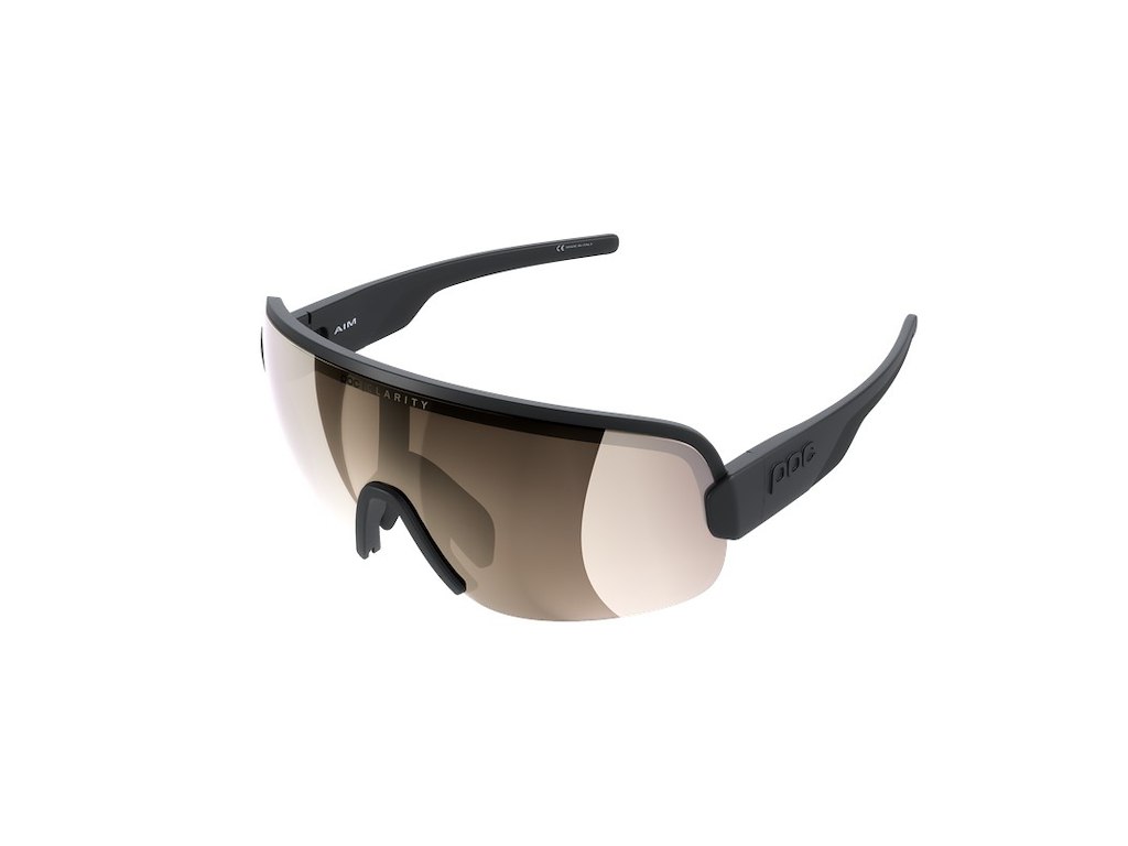 POC Aim Cykelbriller - Black/Clarity Trail/Partly Sunny Silver
