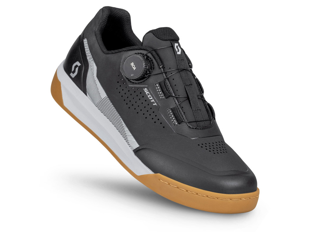 SCOTT Volt Evo Flat MTB cykelsko sort/hvid herre (Skostørrelse: 42)