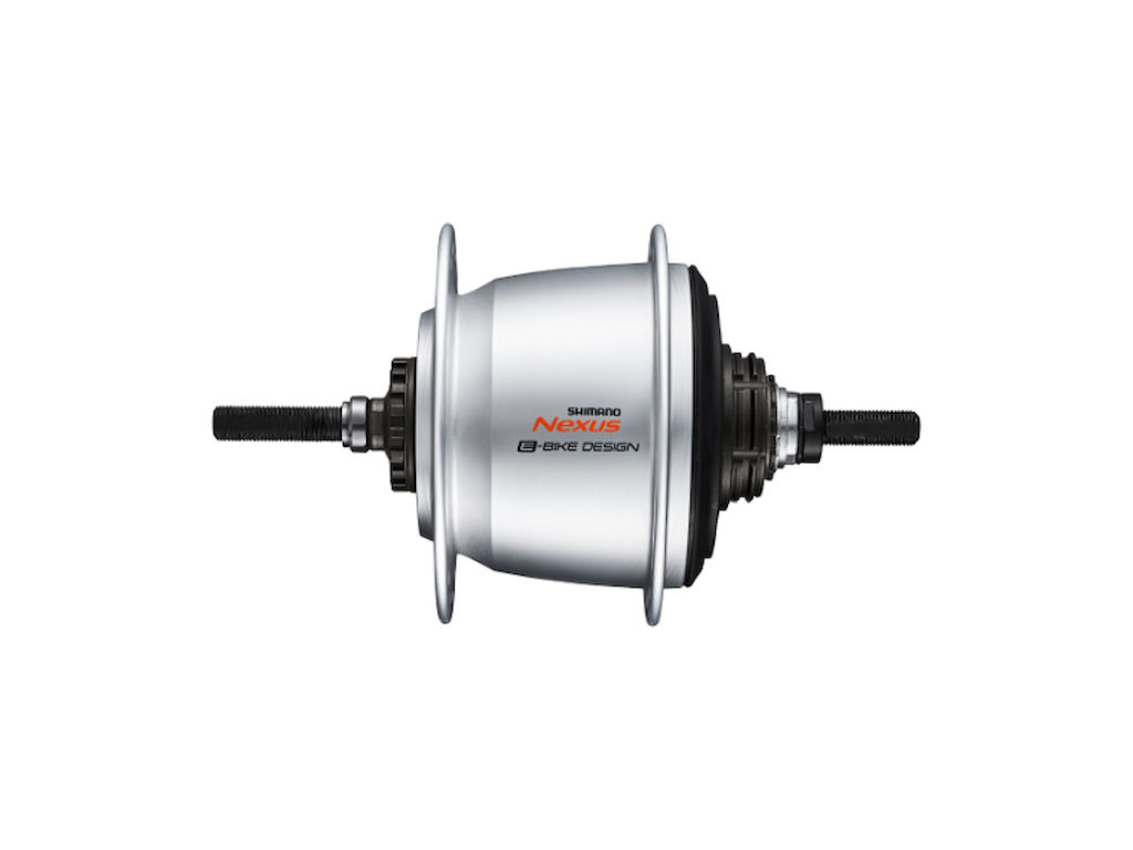 Shimano Nexus - Bagnav med 5 gear - 187mm aksel, til 36 eger - sølv - SG-C7000-5R til rullebremse
