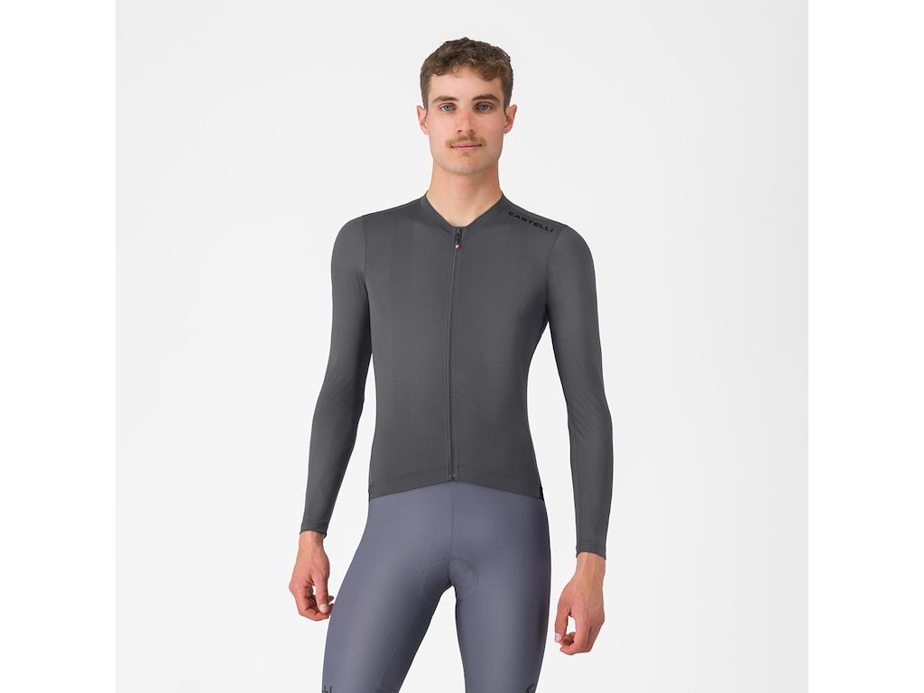 Castelli Espresso 2 LS Jersey - Cykeltrøje - Lange Ærmer - Herre - Smoky Gray - XL