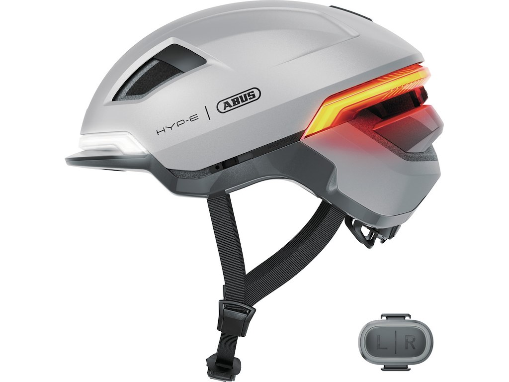 Abus Hyp-E - Urban Cykelhjelm - Gleam Silver - Str. 54-58 cm