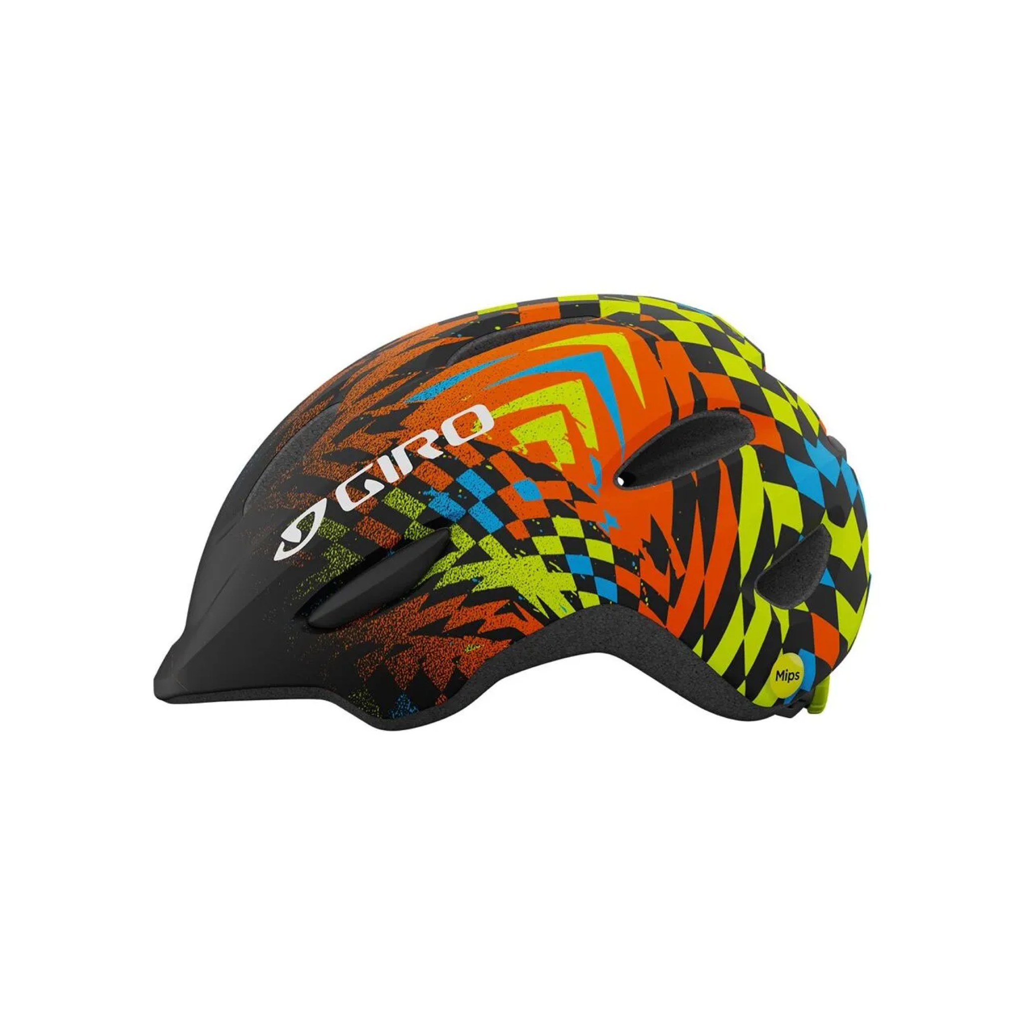 Giro Scamp Mips Sort Check Fade XS (45-49 cm) - Børnecykelhjelm - XS / 45-49 cm